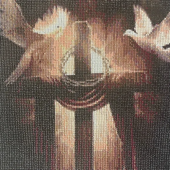 Jesus face and the Holy Spirit finished diamond painting